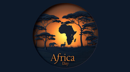 Africa day text poster