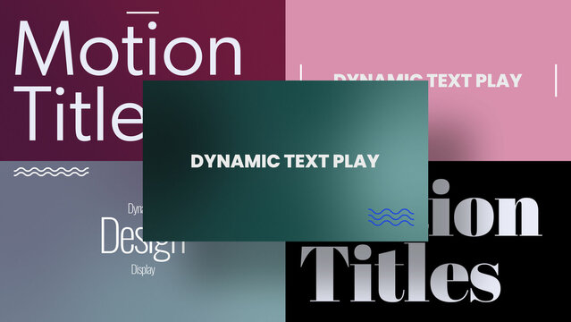Structured Text Formats | Animated Titles with Control Panels