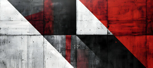 Luxuriously simple abstract design using minimal geometric motifs and soft gradients from red to black and white, photographed in high-definition