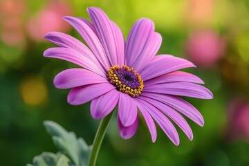 Obraz premium Vibrant purple daisy flower in nature