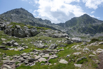 Landscape of Rila Mountain near Kalin peaks, Bulgaria
