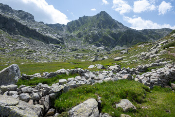 Landscape of Rila Mountain near Kalin peaks, Bulgaria