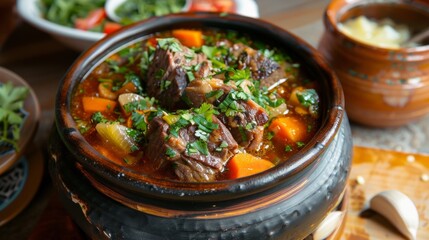 Shorba soup of Afghan cuisine.