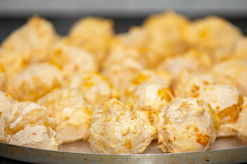 Traditional cheese and starch bread fresh from the oven