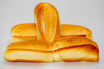 Traditional French bread or fresh bakery salt bread