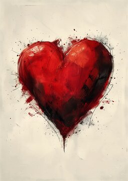 red heart splats paint splatters illustrated top cow comics cover sketch profile entwined hearts spades borderlands compassionate unused design