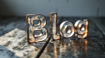 Grey Glass Blog concept creative art poster.