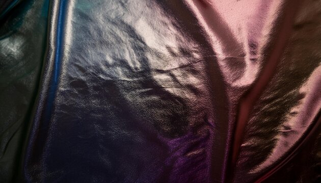 fond texture comme un drap satine de soie matiere metallique irisee couleurs degrades rose violet et bleu argente holographique fond pour conception et creation graphique