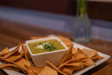 Tortilla Chip and Cheese Queso Appetizer