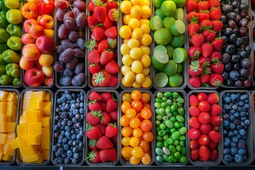 Colorful Assortment of Fresh Fruits and Vegetables