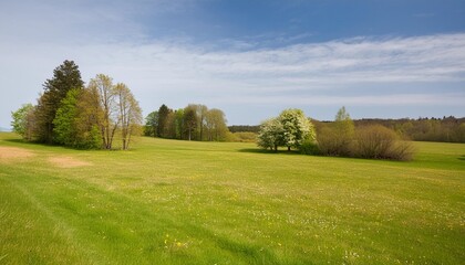natural meadow in spring