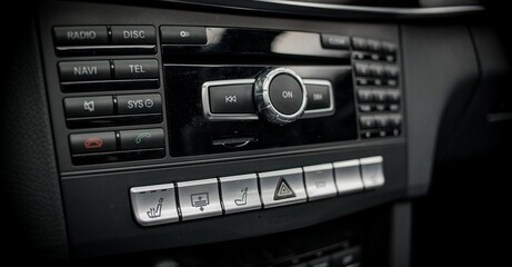 Dashboard buttons on a car