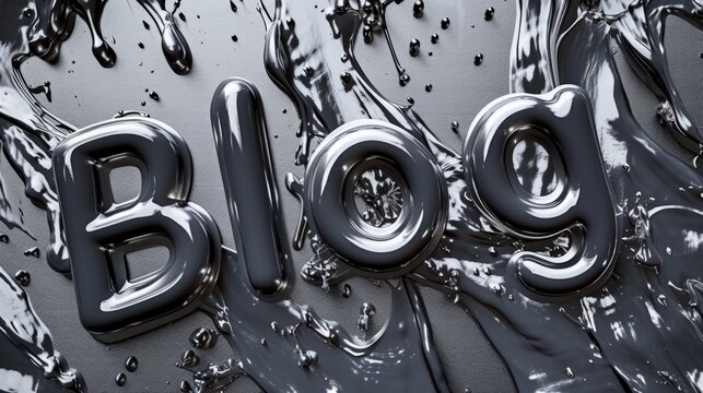 Grey Slime Blog concept creative art poster.