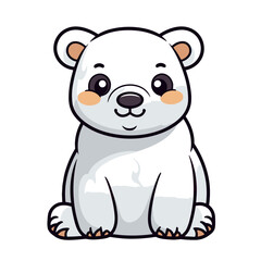 Polar bear cute cartoon vector illustration graphic design vector illustration graphic design