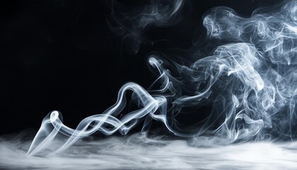 abstract fog and smoke on black color background