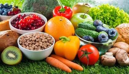 Fototapeta na wymiar fruits and vegetables organics