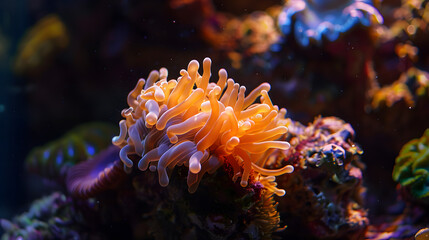 Naklejka na ściany i meble ocean marine life color photography