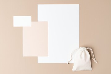 Feminine corporate identity, professional stationery, business branding, flat lay design © Rawpixel.com