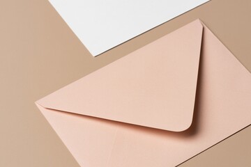Pastel pink envelope, feminine design