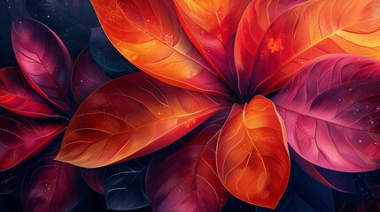 High-resolution abstract featuring bold, close-up views of exotic tropical floral patterns.