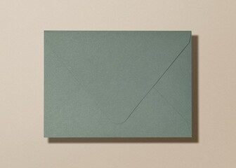Dull green envelope, stationery design
