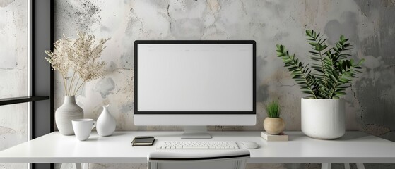 A clean and modern blank mockup of a minimalist social media post template, showcasing professionalism and creativity in design.