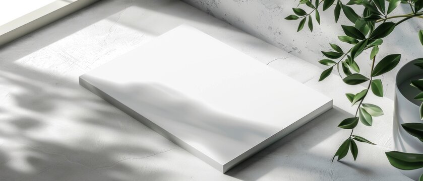 A clean and modern blank mockup of a minimalist flyer design, highlighting professionalism and creativity in advertising.