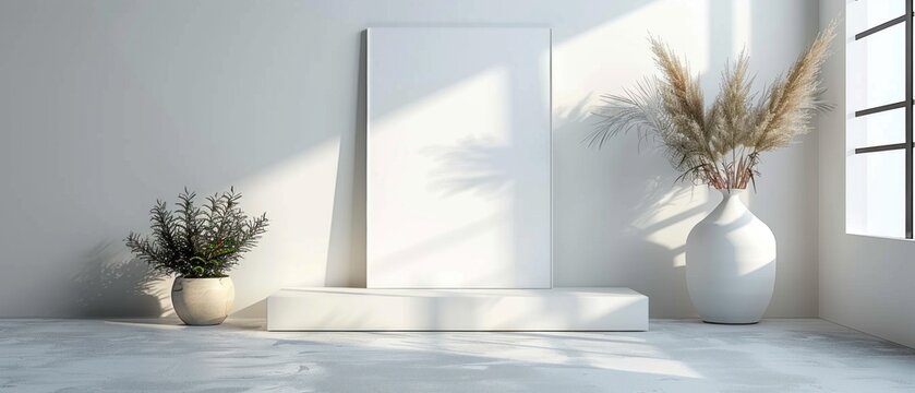 A clean and modern blank mockup of a minimalist flyer design, highlighting professionalism and creativity in advertising.