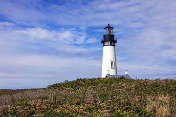 Yaquina Head Lighthouse on the central Oregon Pacific Coast, USA