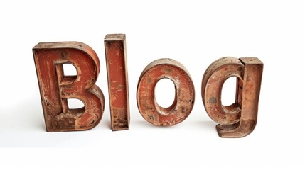 The word Blog created in Nutmeg Typography.