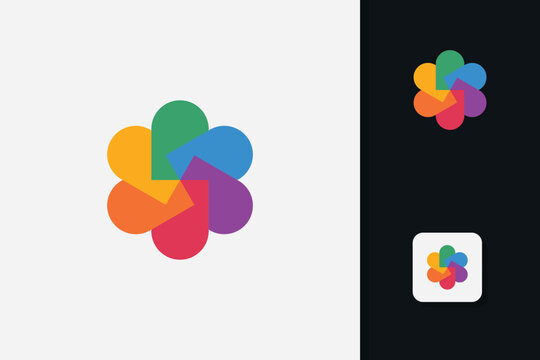 Abstract colorful circle logo design vector template