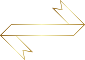 Golden tag label and banner