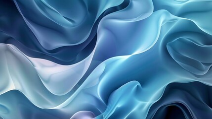 Obraz premium Abstract shape glowing with curvy neon lines on a blue background.