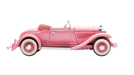 Pink vintage toy car 