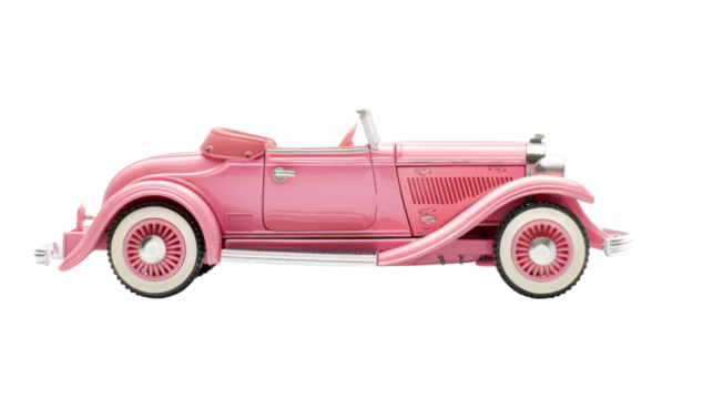 Pink vintage toy car 