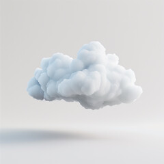 Cloud on Light Background: Serene and Minimalistic