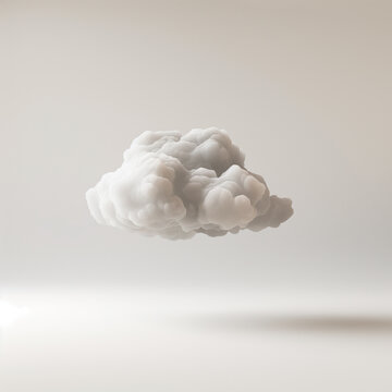 Cloud on Light Background: Serene and Minimalistic