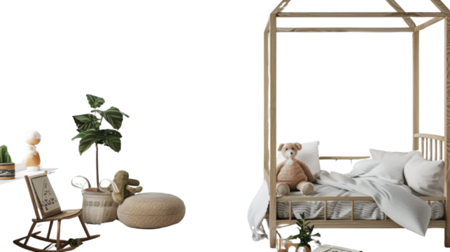 Mock up frame in kids room