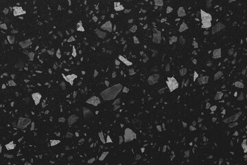 Black terrazzo texture background design