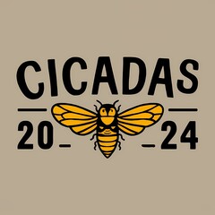 funny minimalist cicada t-shirt design