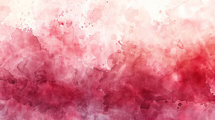 Fototapeta premium Playful Watercolor Border: Cherry Red and Blush Pink Abstract with Copy Space