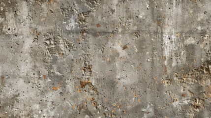 Obraz premium Detailed close-up of a rugged concrete wall surface showing natural patterns rust stains and signs of aging perfect for a raw urban backdrop.