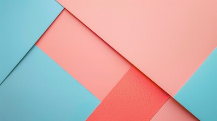 A vibrant abstract background with geometric shapes in shades of pink, blue, and teal, suitable for creative design and modern aesthetics.