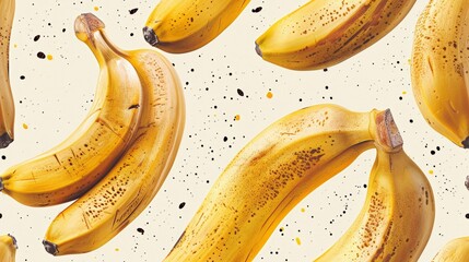 Banana - Seamless repeating wallpaper pattern background of bananas