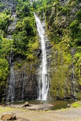 Vaimahuta Waterfall, Tahiti, French Polynesia