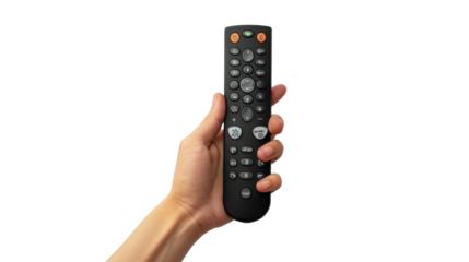 Hand with tv remote control