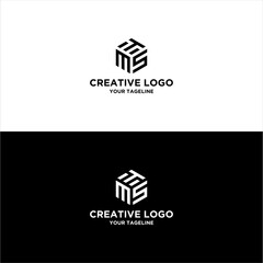 creative letter mts logo design vector