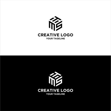 creative letter mts logo design vector