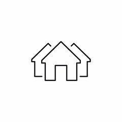 houses neighborhood city icon sign