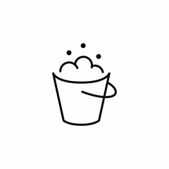 bucket foam soap clean icon